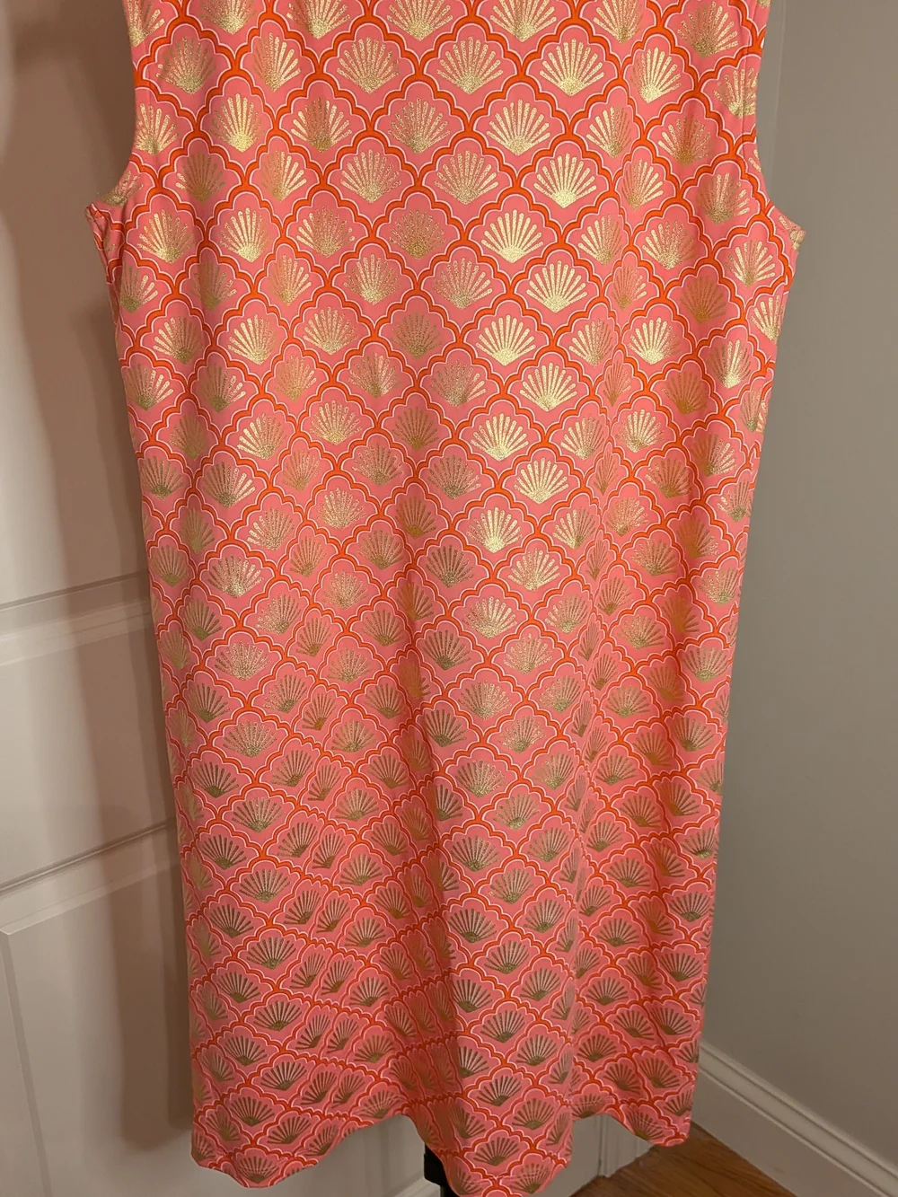 Cabana Life Pink Dress with Metallic Gold Embroidery - Picture 4 of 5